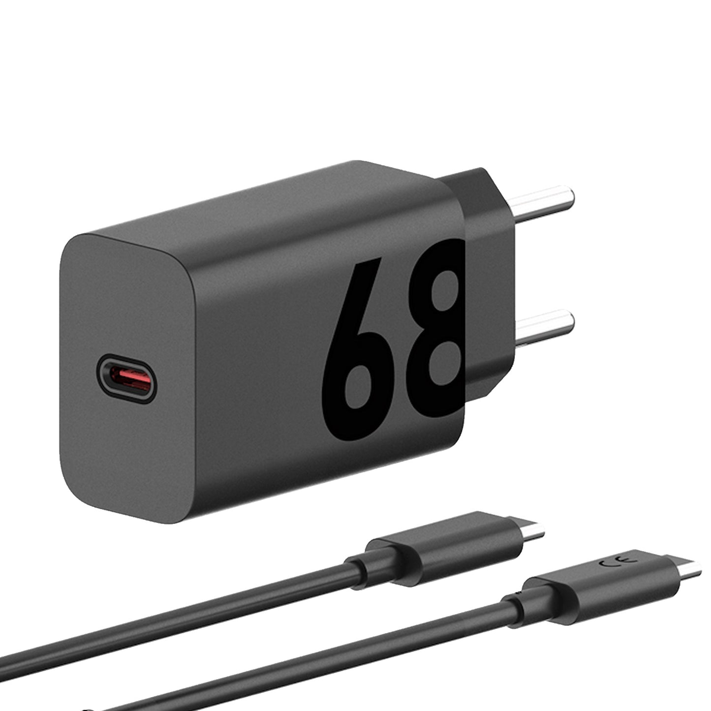 Chargeur réseau avec câble USB-C Motorola, 68W, 6,2A, 1 x USB-C, noir PG38C06281 