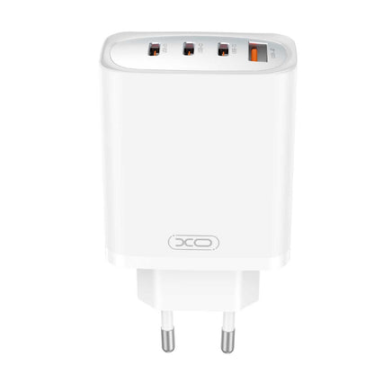 Netwerkoplader met USB-C kabel XO Design CE23, 65W, 3,25A, 1 x USB-A - 3 x USB-C, Wit 