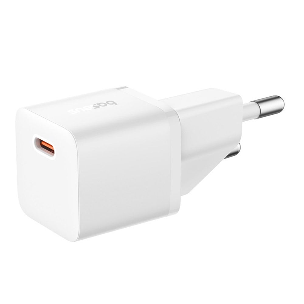 Chargeur Réseau avec Câble USB-C Baseus GaN5, 20W, 3A, 1 x USB-C, Blanc P10110900213-01