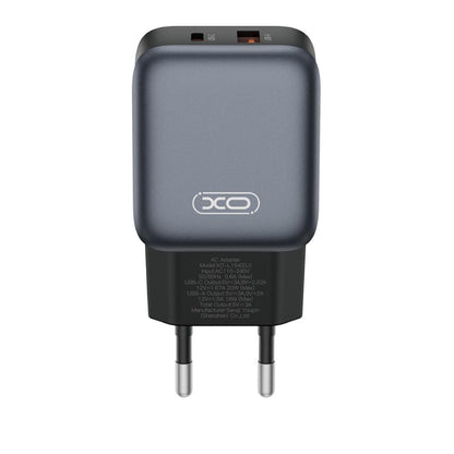 Netzladegerät mit USB-C Kabel XO Design L154, 20W, 3A, 1 x USB-A - 1 x USB-C, Schwarz