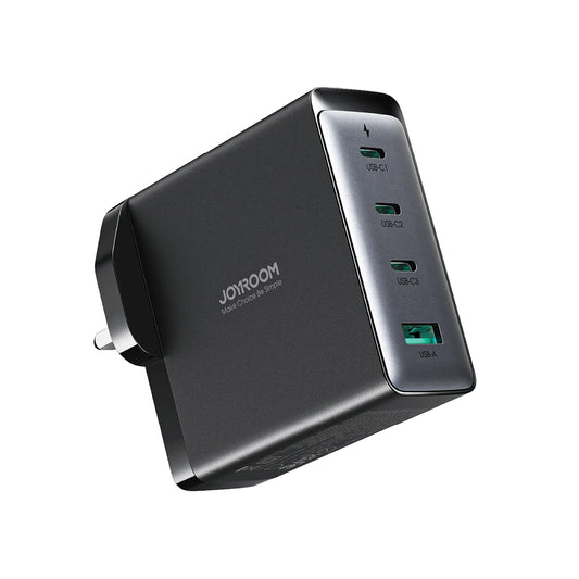 Netwerkoplader met USB-C Kabel Joyroom JR-TCG05UK, 140W, 5A, 1 x USB-A - 3 x USB-C, UK, Zwart