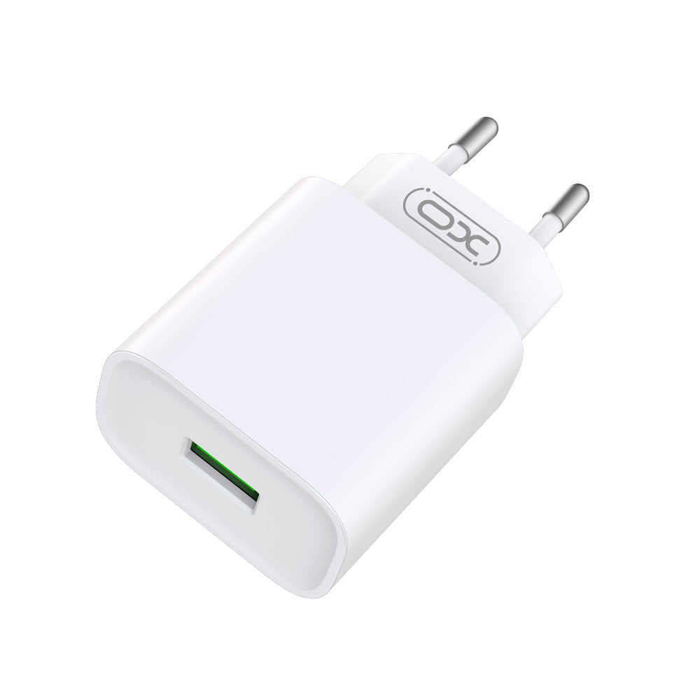 Chargeur réseau avec câble USB-C XO Design CE02D, 18W, 3A, 1 x USB-A, Blanc