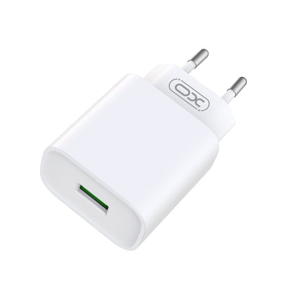 Chargeur réseau avec câble USB-C XO Design CE02D, 18W, 3A, 1 x USB-A, Blanc
