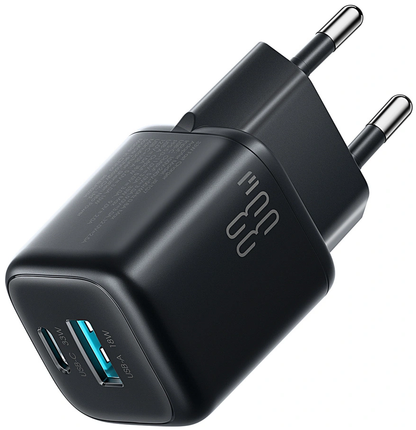 Chargeur réseau avec câble Lightning Joyroom JR-TG7, 33W, 3A, 1 x USB-A - 1 x USB-C, Noir