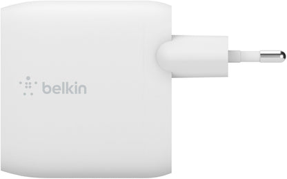 Netlader met USB-C-kabel Belkin BoostCharge Dual, 24W, 2.4A, 2 x USB-A, Wit WCE001vf1MWH