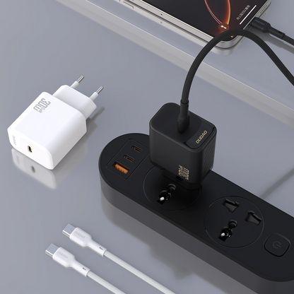 Netzteil mit USB-C-Kabel Dudao A27PCEU, 30W, 3A, 1 x USB-C, Schwarz