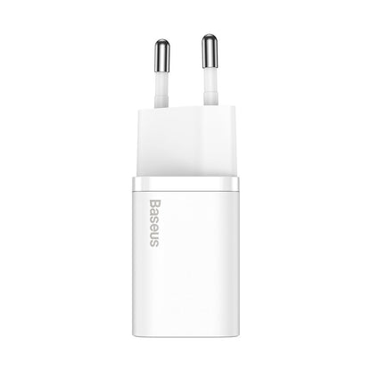 Baseus Chargeur réseau Super Si avec câble Lightning, 20W, 3A, 1 x USB-C, blanc TZCCCSUP-B02 