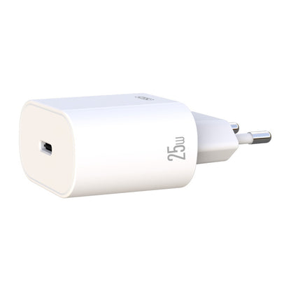 Chargeur Réseau XO Design, 25W, 3A, 1 x USB-C, Blanc