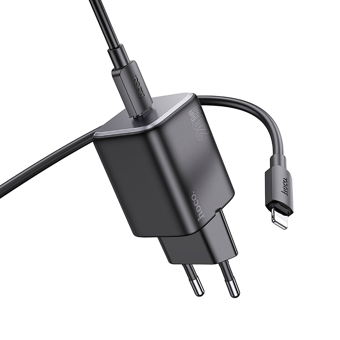 Netwerkoplader met Lightning-kabel HOCO N40, 20 W, 3 A, 1 x USB-C, zwart 