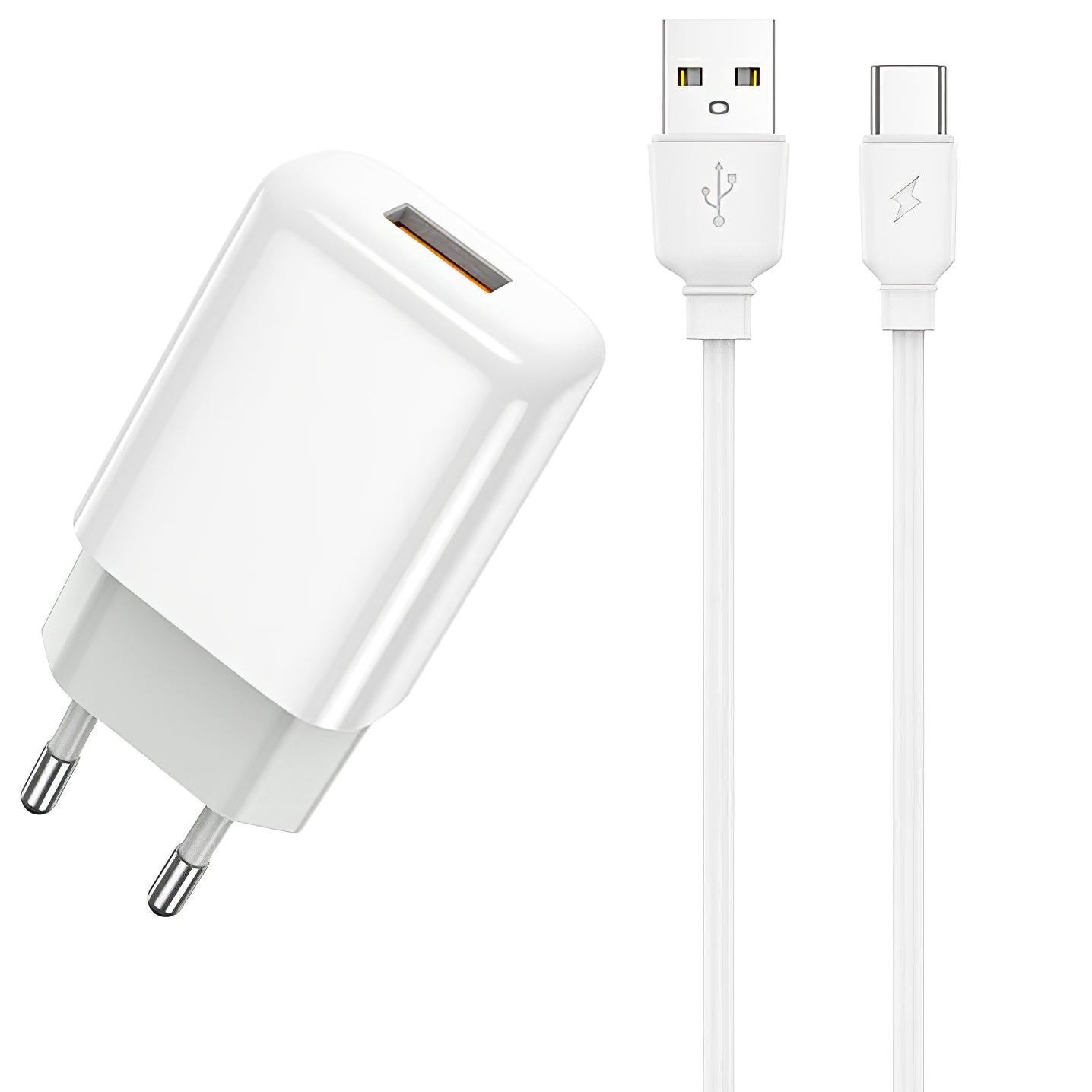 Prestico F7S Câble USB-C Chargeur réseau Prestico F7S, 12W, 2.4A, 1 x USB-A, Blanc 