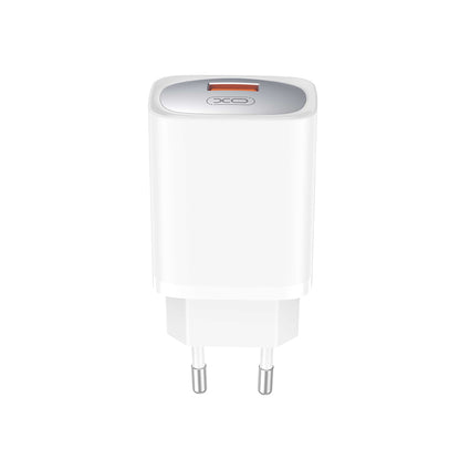 Netwerkoplader met Lightning Kabel XO Design CE19, 18W, 3A, 1 x USB-A, Wit