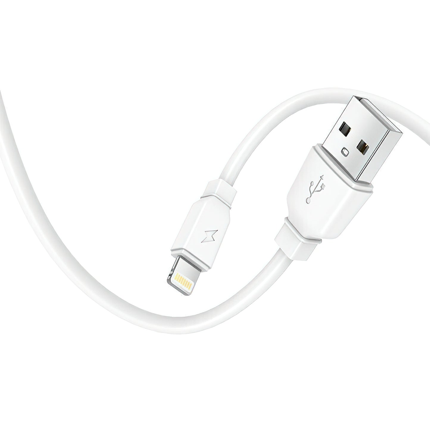Netzladegerät mit Lightning-Kabel Prestico F9S, 12W, 2.4A, 1 x USB-A, Weiß