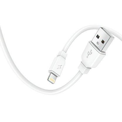 Netzladegerät mit Lightning-Kabel Prestico F9S, 12W, 2.4A, 1 x USB-A, Weiß