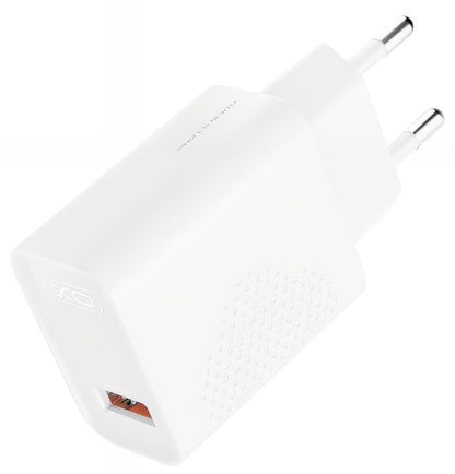 Netwerkoplader met microUSB-kabel XO Design L159, 18W, 3A, 1 x USB-A, Wit