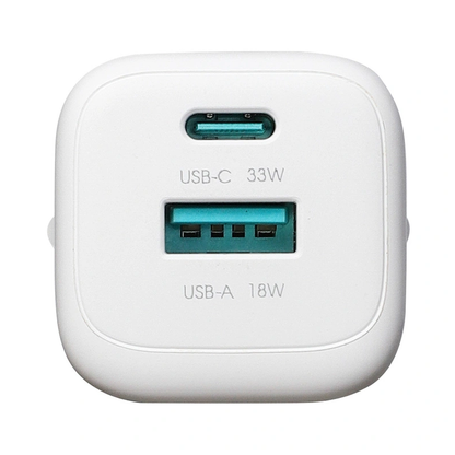 Netwerkoplader met Lightning-kabel Joyroom JR-TG7, 33W, 3A, 1 x USB-A - 1 x USB-C, Wit