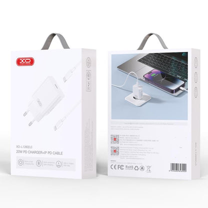 Netlader met Lightning-kabel XO Design L126, 20W, 3A, 1 x USB-C, Wit