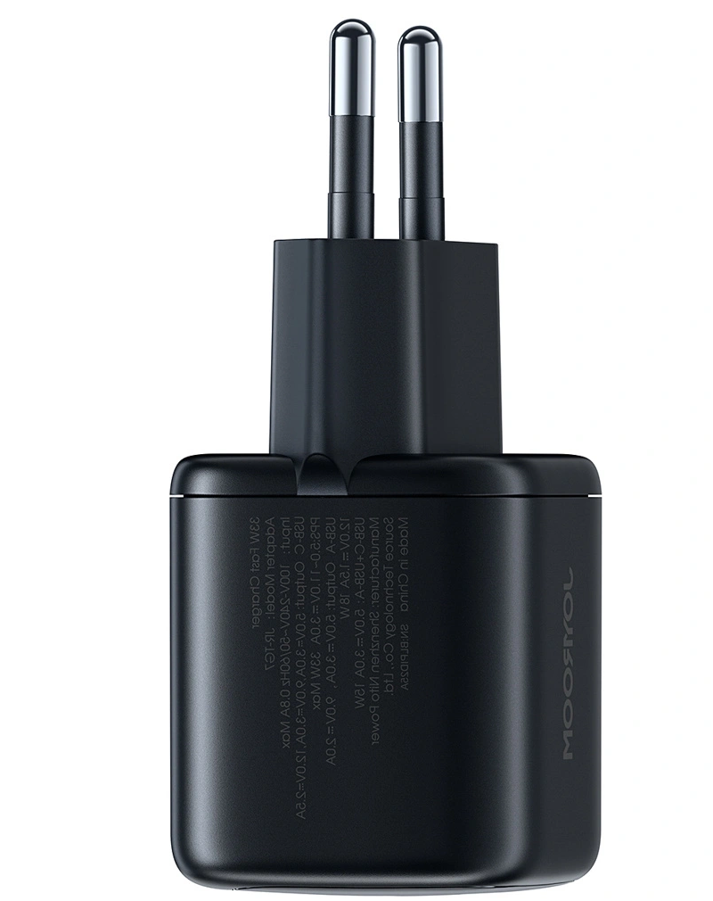 Netlader met USB-C-kabel Joyroom JR-TG7, 33W, 3A, 1 x USB-A - 1 x USB-C, Zwart