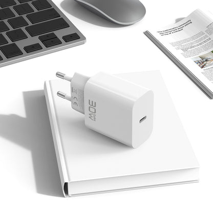 Blavec BC-14 USB-C-netadapter met kabel, 30 W, 3 A, 1 x USB-C, wit