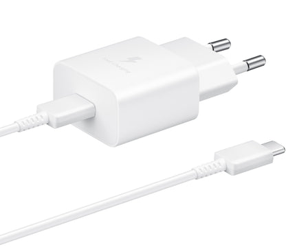 Samsung USB-C netwerkoplader met USB-C kabel, 15W, 2A, 1 x USB-C, Wit EP-T1510XWEGEU