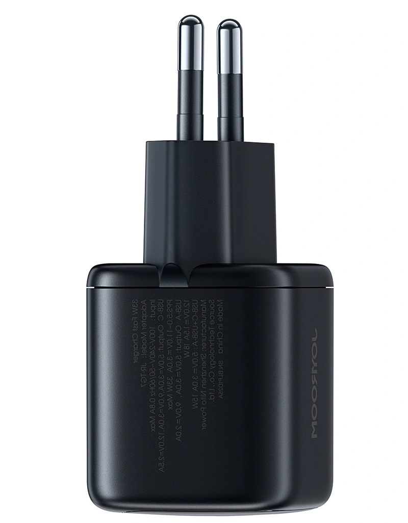 Chargeur réseau avec câble Lightning Joyroom JR-TG7, 33W, 3A, 1 x USB-A - 1 x USB-C, Noir