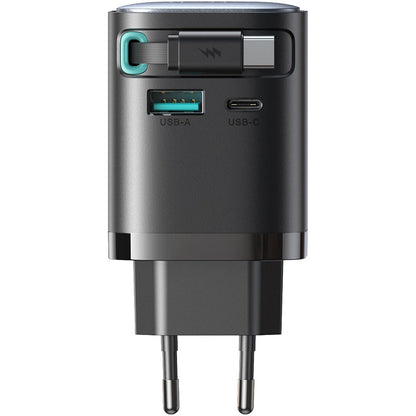 Joyroom JR-TCL02 USB-C kabelnetwerklader JR-TCL02, 65W, 3A, 1 x USB-A - 1 x USB-C, Zwart 