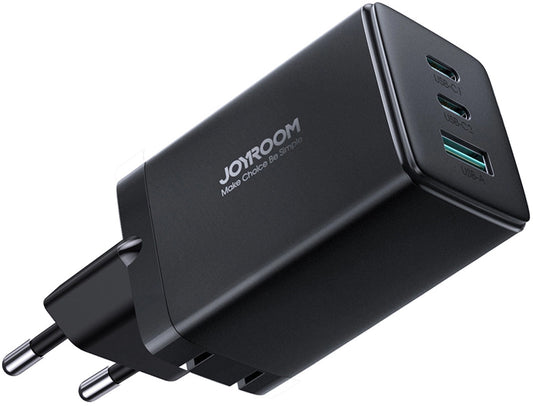 Netwerkoplader met USB-C Kabel Joyroom TCG01, 65W, 3.25A, 1 x USB-A - 2 x USB-C, Zwart