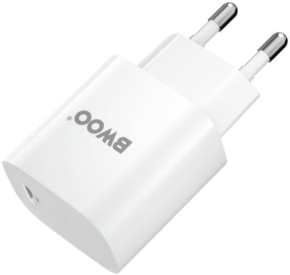 Netwerkoplader met USB-C Kabel BWOO CDA159, 20W, 3A, 1 x USB-C, Wit