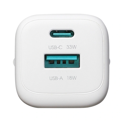 Netlader met USB-C-kabel Joyroom JR-TG7, 33W, 3A, 1 x USB-A - 1 x USB-C, Wit