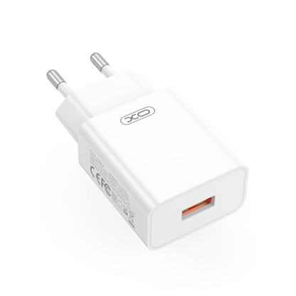 Netzteil mit USB-C-Kabel XO Design L127, 18W, 3A, 1 x USB-A, Weiß
