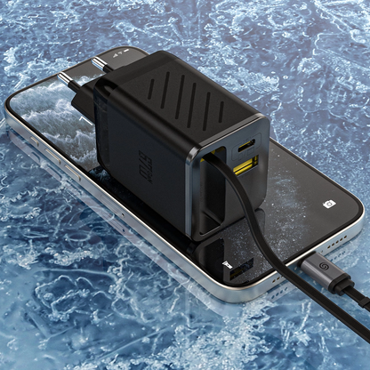 Netwerkoplader met USB-C Kabel Dudao A67EU, 67W, 3.35A, 1 x USB-A - 1 x USB-C, Zwart