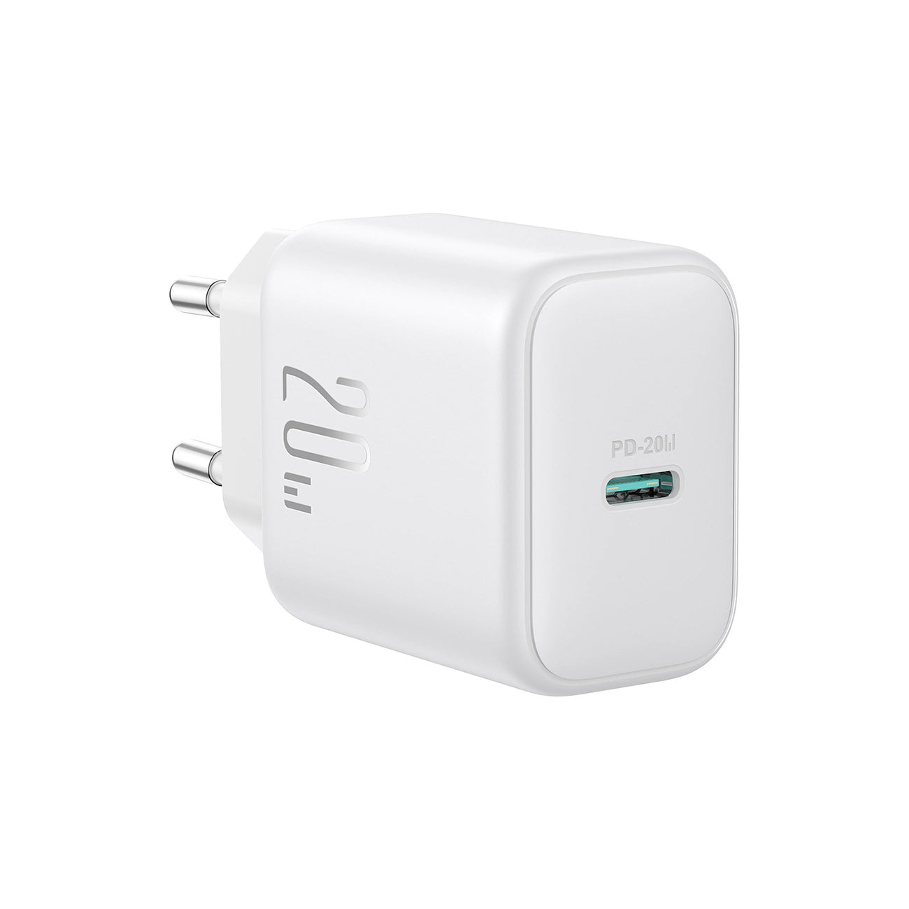 Chargeur réseau avec câble USB-C Joyroom JR-TCF20, 20W, 3A, 1 x USB-C, Blanc