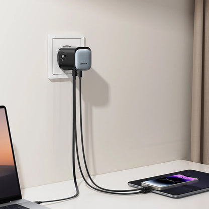 Joyroom JR-TCL02 USB-C kabelnetwerklader JR-TCL02, 65W, 3A, 1 x USB-A - 1 x USB-C, Zwart 