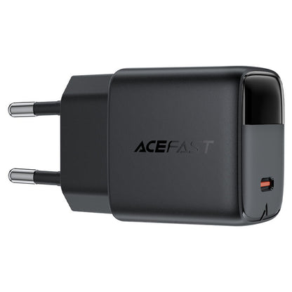 Netzladegerät mit USB-C Kabel Acefast A113 Display, 20W, 3A, 1 x USB-C, Schwarz