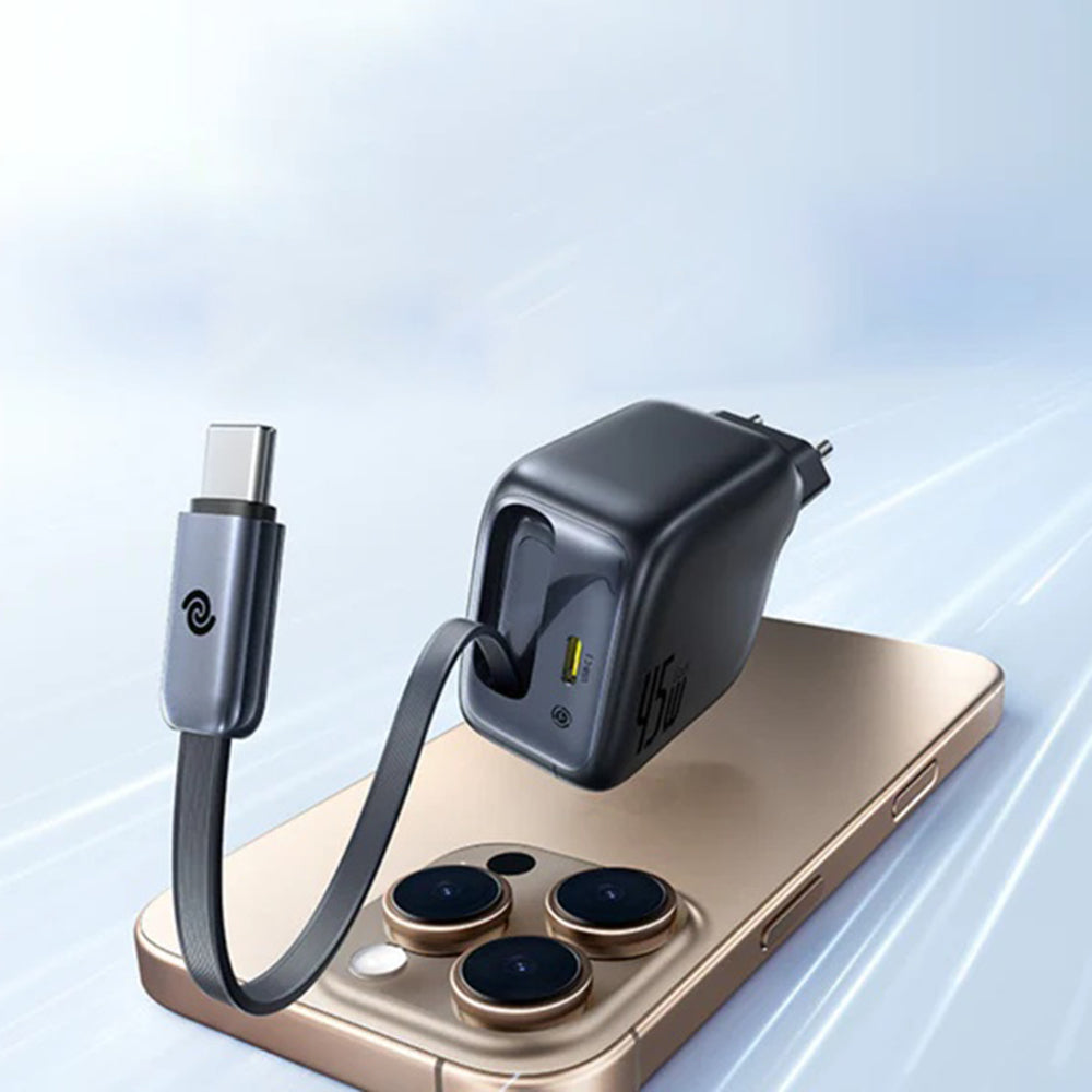 Chargeur Réseau avec Câble USB-C Baseus EnerCore CJ11, 45W, 3A, 1 x USB-C, Noir Z0004800