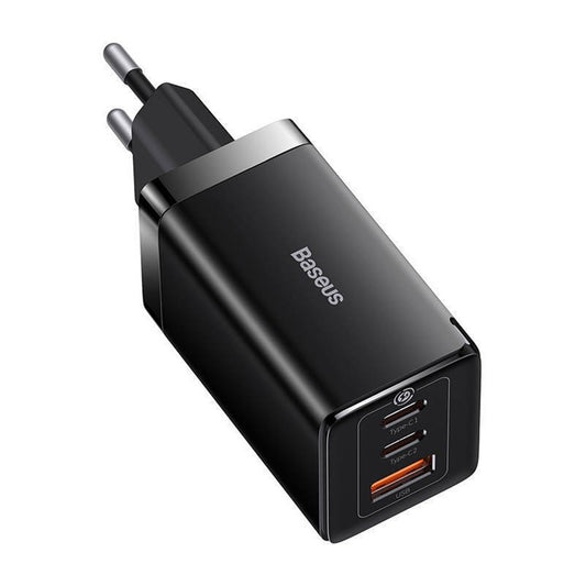 Netwerkoplader met USB-C kabel Baseus GaN5 Pro, 65W, 3.25A, 1 x USB-A - 2 x USB-C, Zwart C0206500