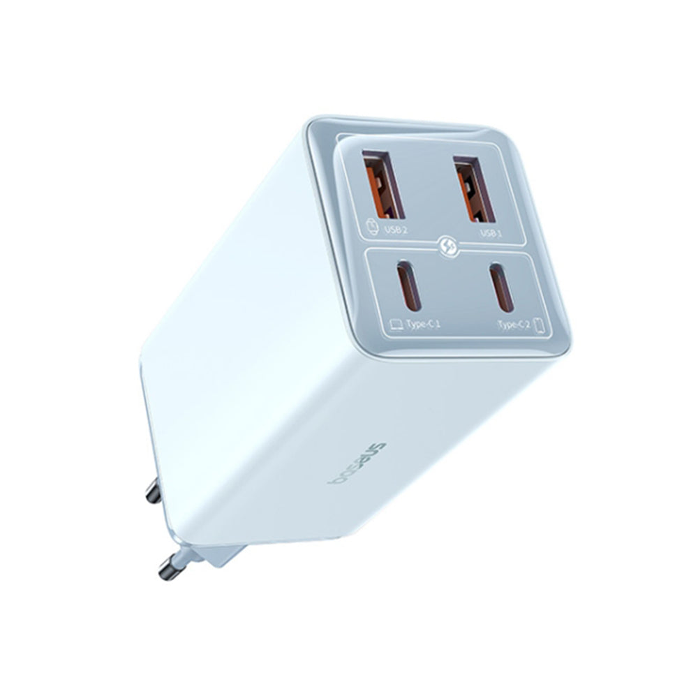 Netwerkoplader met USB-C Kabel Baseus GaN6 Pro, 100W, 3.25A, 2 x USB-A - 2 x USB-C, Blauw P10162705312-00