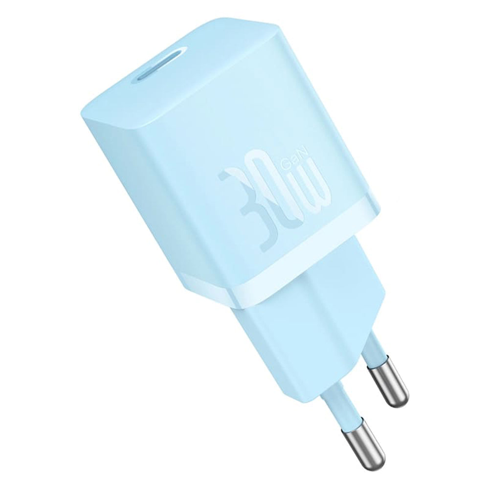 Netwerkoplader met USB-C Kabel Baseus GaN Mini 1C, 30W, 3A, 1 x USB-C, Blauw P10110902313-00