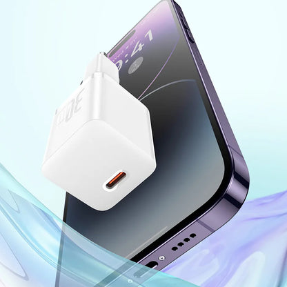 Netwerkoplader met USB-C Kabel Baseus GaN Mini 1C, 30W, 3A, 1 x USB-C, Blauw P10110902313-00