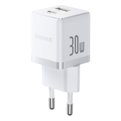 Netwerkoplader met USB-C Kabel Baseus Palm, 30W, 3A, 1 x USB-A - 1 x USB-C, Wit P1011160A213-01