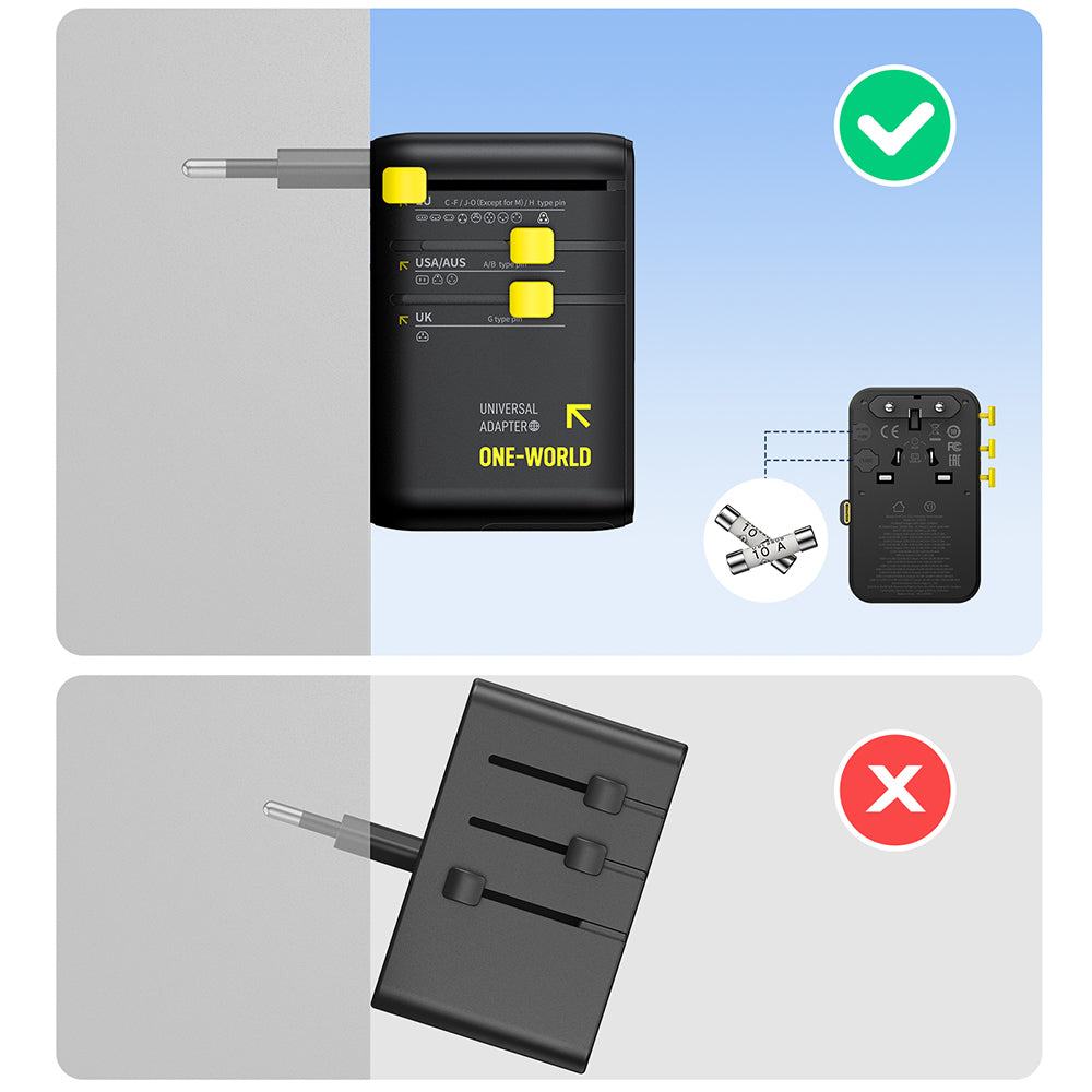 Netzteil mit USB-C-Kabel Baseus Travel PicoGo AG11, 45W, 2 x Steckdose - 1 x USB-C - 2 x USB-A, Schwarz E0307F00