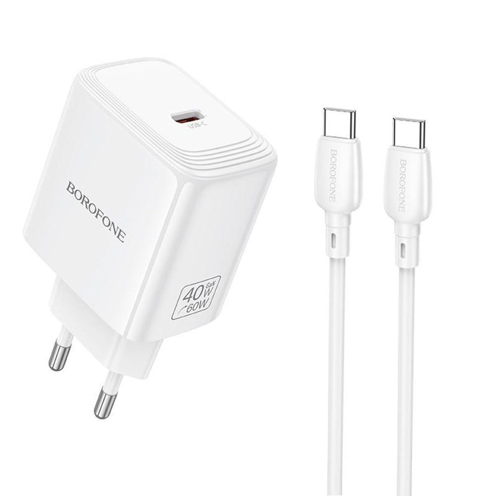 Netzteil mit USB-C-Kabel Borofone BN33 Fuente, 40W, 1 x USB-C, Weiß