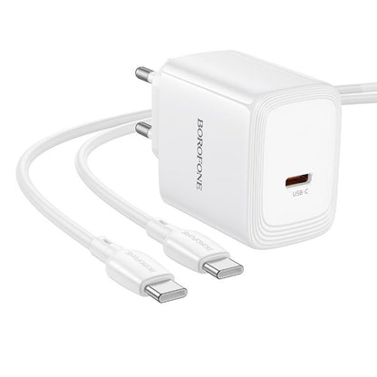 Netzteil mit USB-C-Kabel Borofone BN33 Fuente, 40W, 1 x USB-C, Weiß