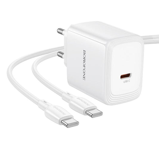 Chargeur secteur avec câble USB-C Borofone BN33 Fuente, 40W, 1 x USB-C, Blanc