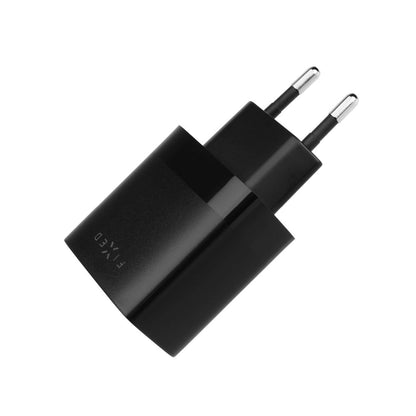 Netwerkoplader met USB-C kabel Fixed, 17W, 3A, 2 x USB-A, Zwart