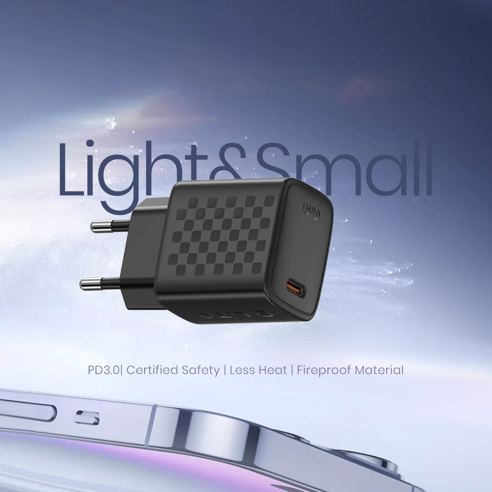 Netwerkoplader met USB-C Kabel Lito LC17T, 30W, 3A, 1 x USB-C, Zwart