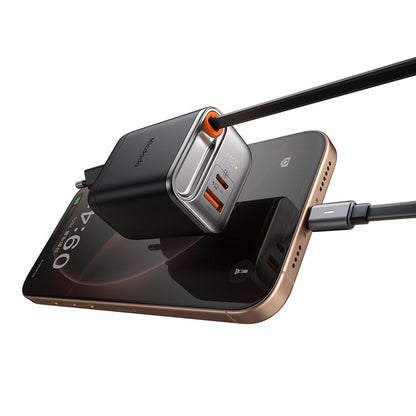 Netzladegerät mit USB-C Kabel McDodo CH-4281 FreeGo Display, 40W, 3A, 1 x USB-A - 1 x USB-C, Schwarz