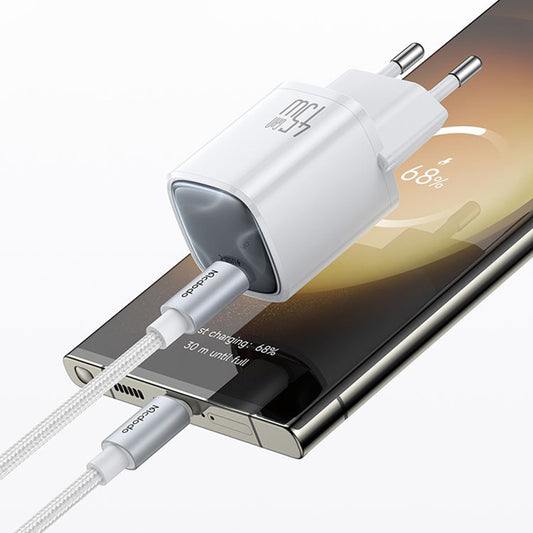 Chargeur secteur avec câble USB-C Mcdodo Nano CH-4432, 45W, 3A, 1 x USB-C, Blanc
