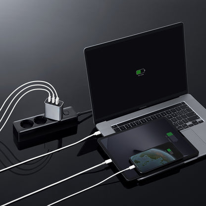 Cuktech Netlader, 65W, 3.25A, 1 x USB-A - 2 x USB-C, Wit CUK0A15CEUSL