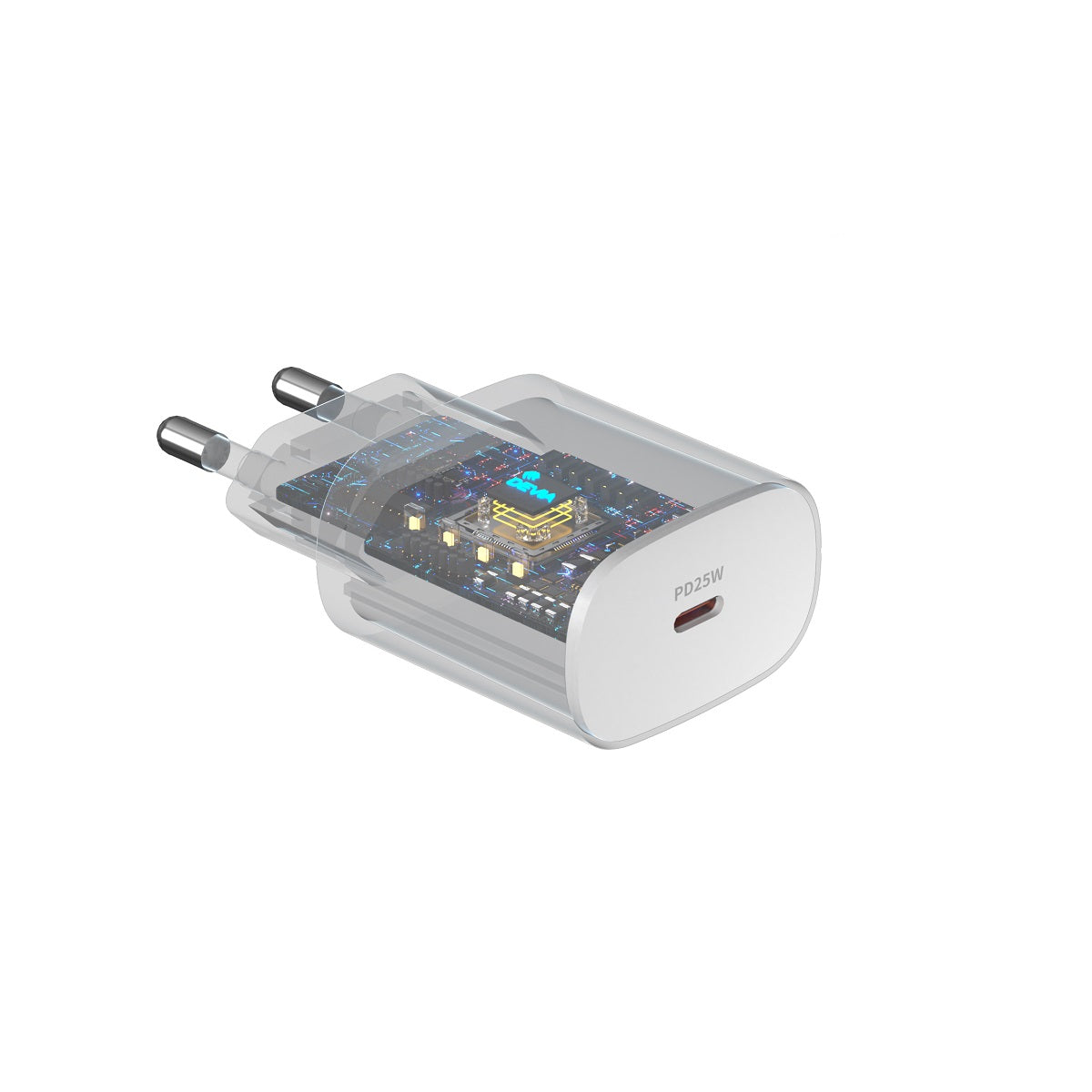 Netzladegerät mit USB-C Kabel DEVIA RLC-383, 25W, 3A, 1 x USB-C, Weiß