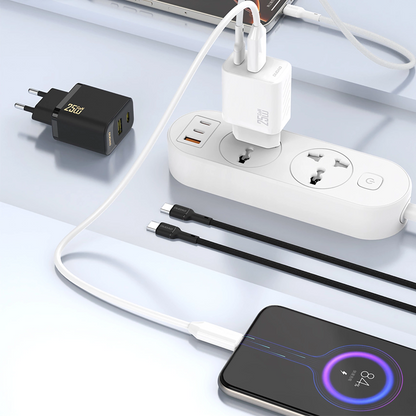 Netzladegerät Dudao A26T, 25W, 3A, 1 x USB-A - 1 x USB-C, Schwarz